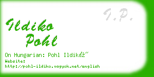 ildiko pohl business card